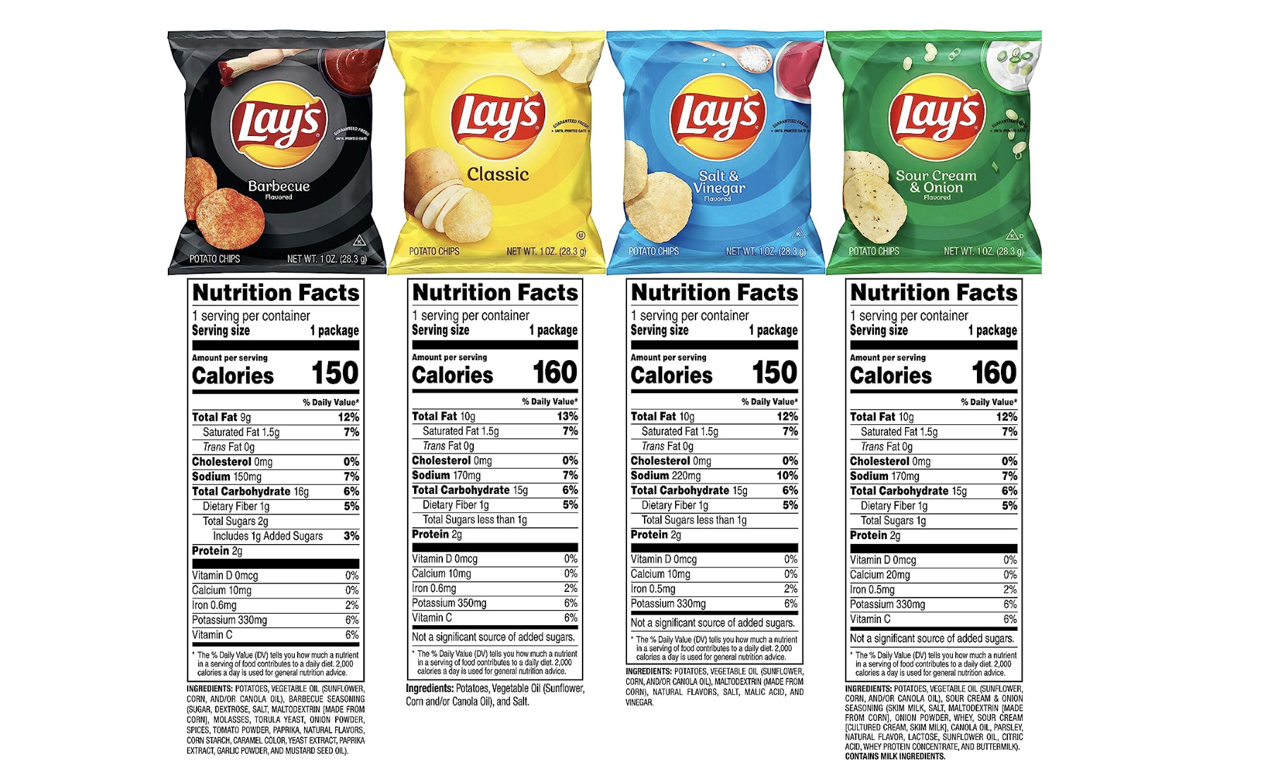 Lay's Potato Chip Variety Pack, 1 Ounce (Pack of 40)