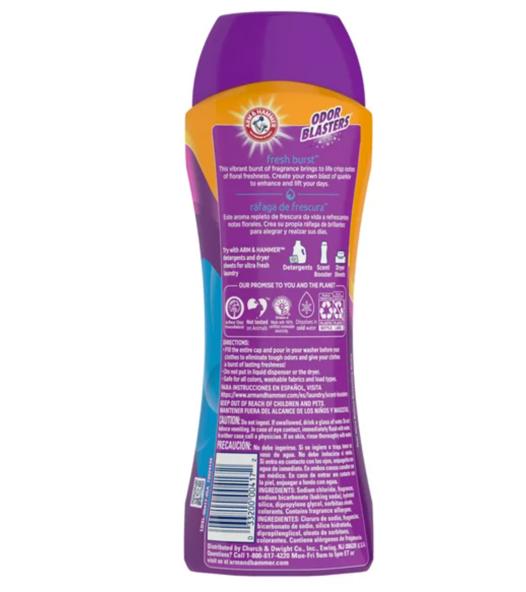 Arm & Hammer Clean Scentsations in-Wash Scent Booster (HE), Clean Meadow, 24 oz