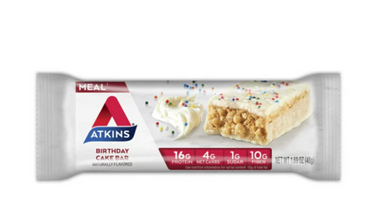 Atkins Birthday Cake Bar, 1.69 oz, 5-pack (Meal Bar)