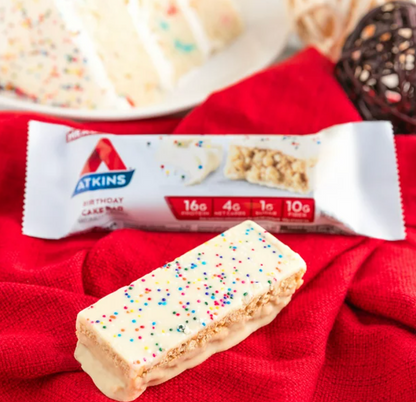 Atkins Birthday Cake Bar, 1.69 oz, 5-pack (Meal Bar)