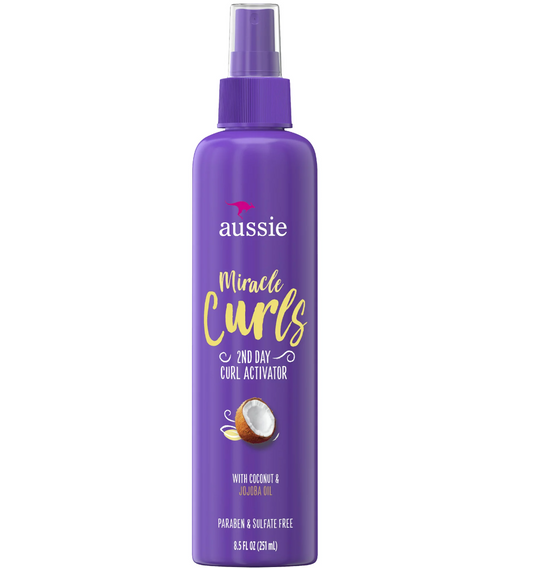 Aussie Miracle Curls 2nd Day Curl Activator Spray Gel, 8.5 fl oz