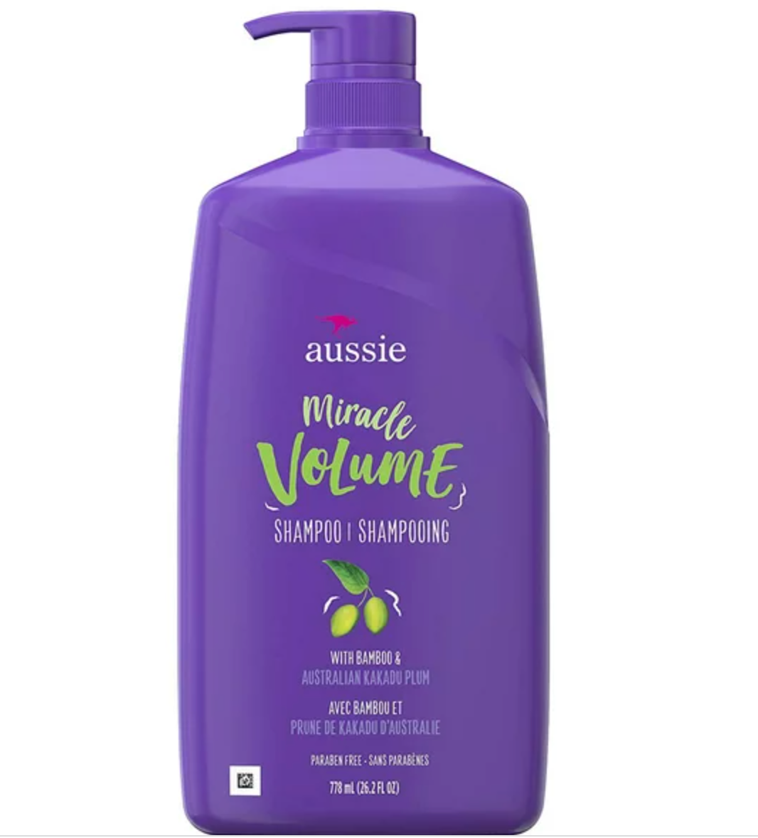 Aussie Miracle Volume with Plum Bamboo, Paraben Free Shampoo, 26.2 Fl Oz