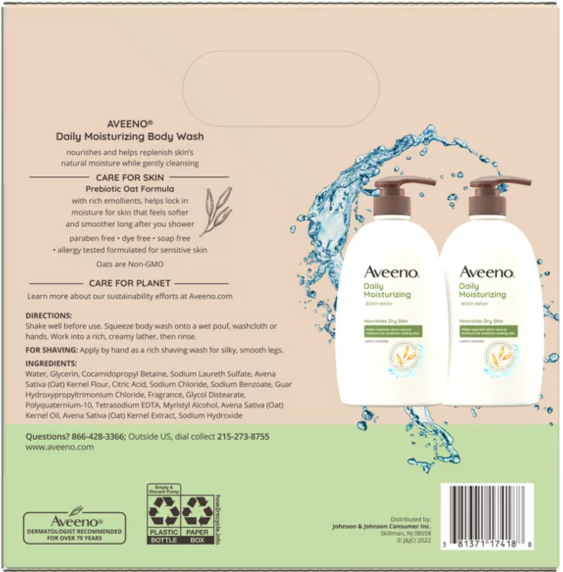 Aveeno Daily Moisturizing Body Wash 2x33 fl. oz