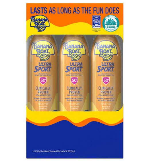 Banana Boat Sport Ultra Sunscreen Spray, SPF 50 (6 oz., 3 pk.)