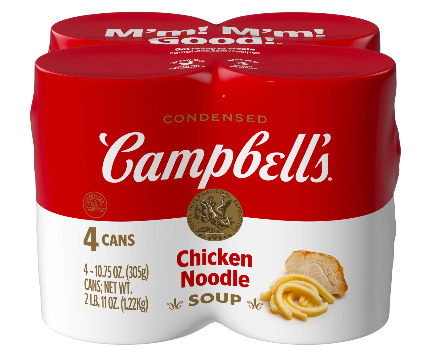 Campbell's Condensed Chicken Noodle Soup, 10.75 Ounce Can (Pack of 4)