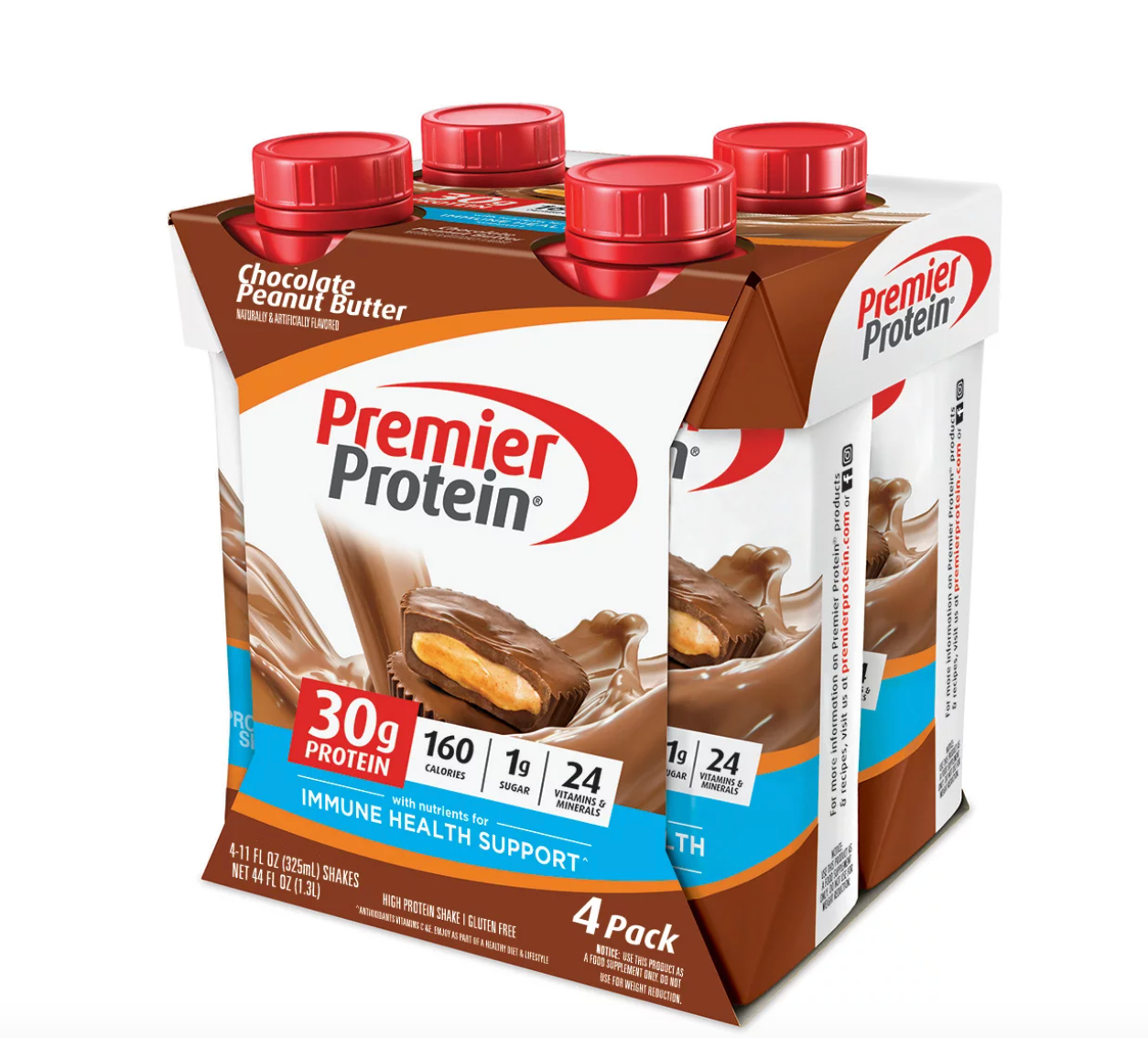 Premier Protein Chocolate Peanut Butter High Protein Shake, 11 fl oz, 4 count