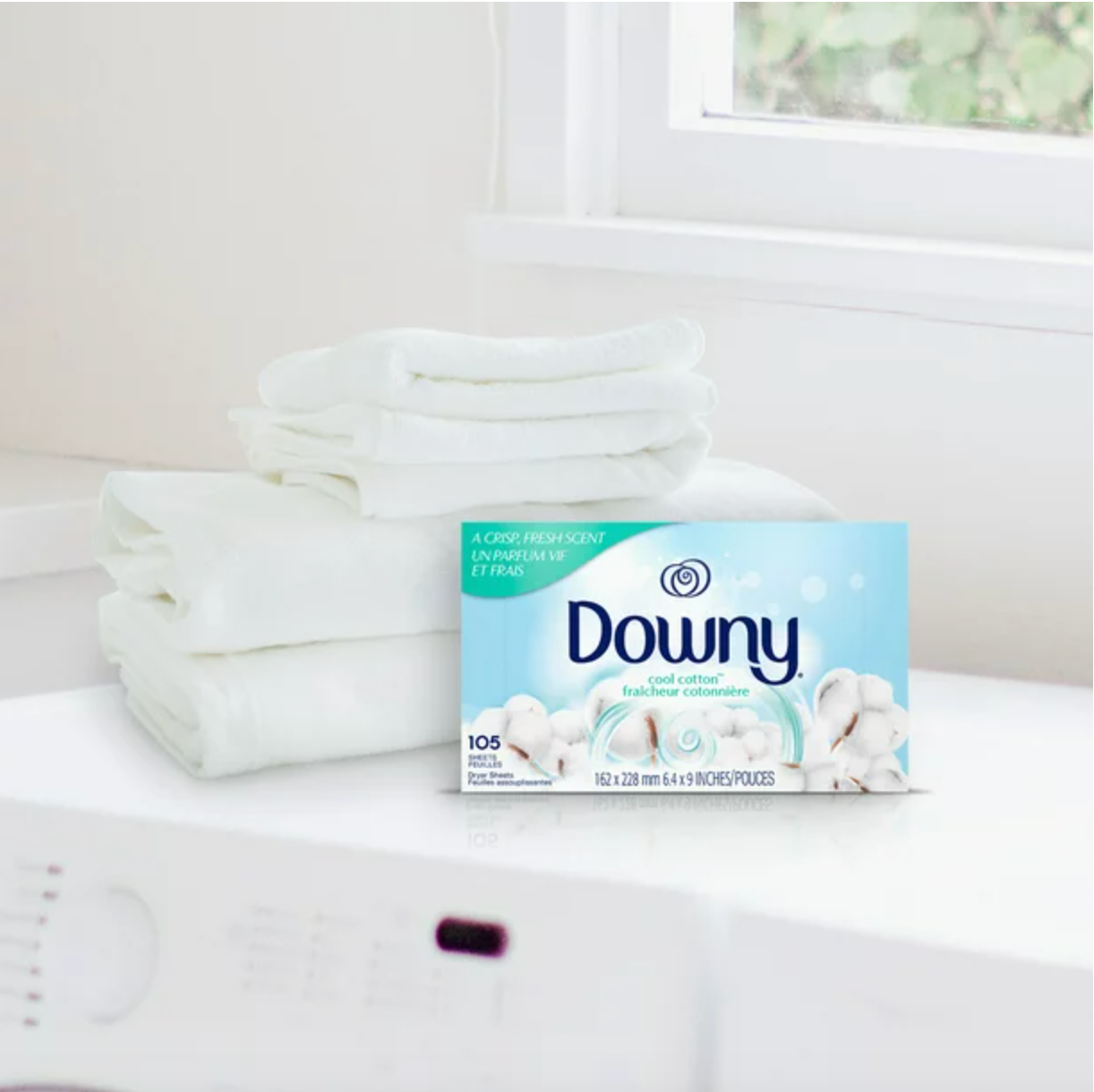 Downy Fabric Softener Dryer Sheets, Cool Cotton, 240 Count