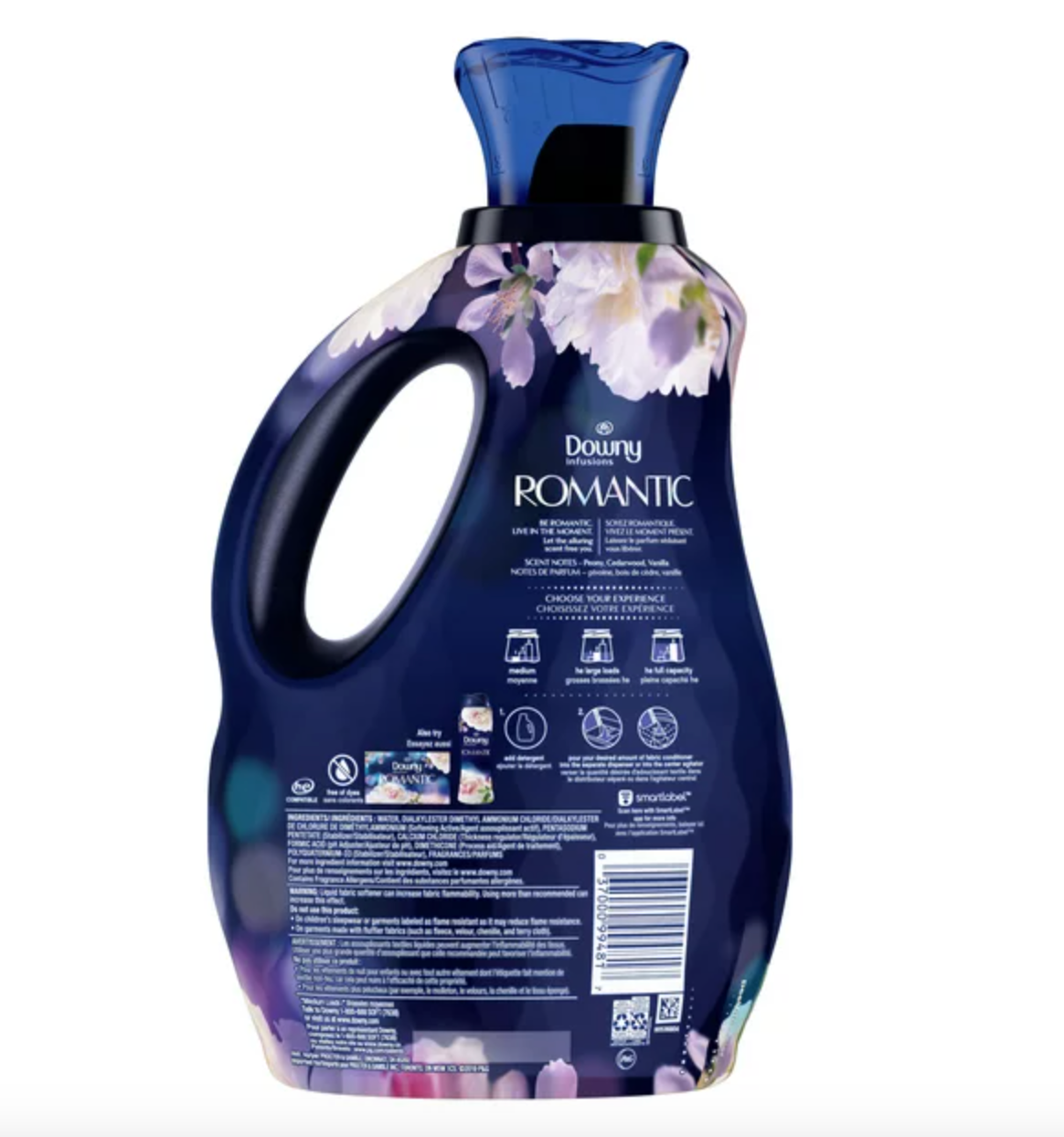 Downy Infusions White Tea & Peony Liquid Fabric Conditioner (Fabric Softener), 56 fl oz