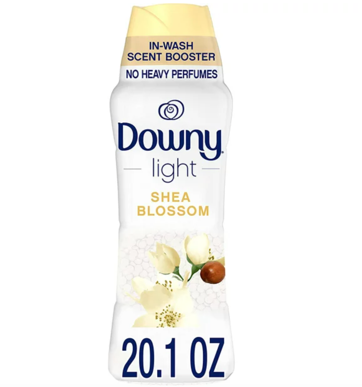 Downy Light Laundry Scent Booster Beads for Washer, Shea Blossom, 20.1 oz, with No Heavy Perfumes