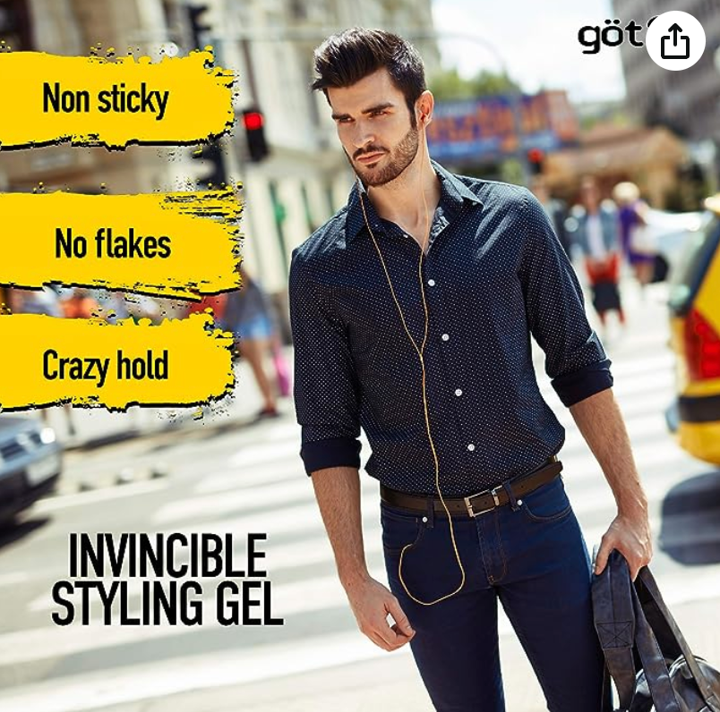 Got2b Ultra Glued Invincible Styling Hair Gel, 6 oz (Count of 3)