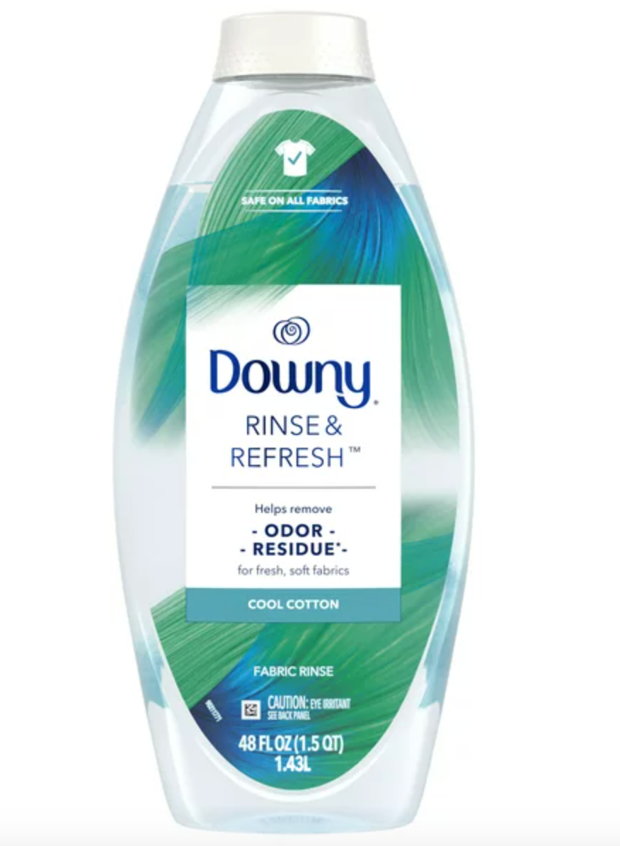 Downy Rinse & Refresh Laundry Odor Remover And Fabric Softener, Cool Cotton, 48 fl oz