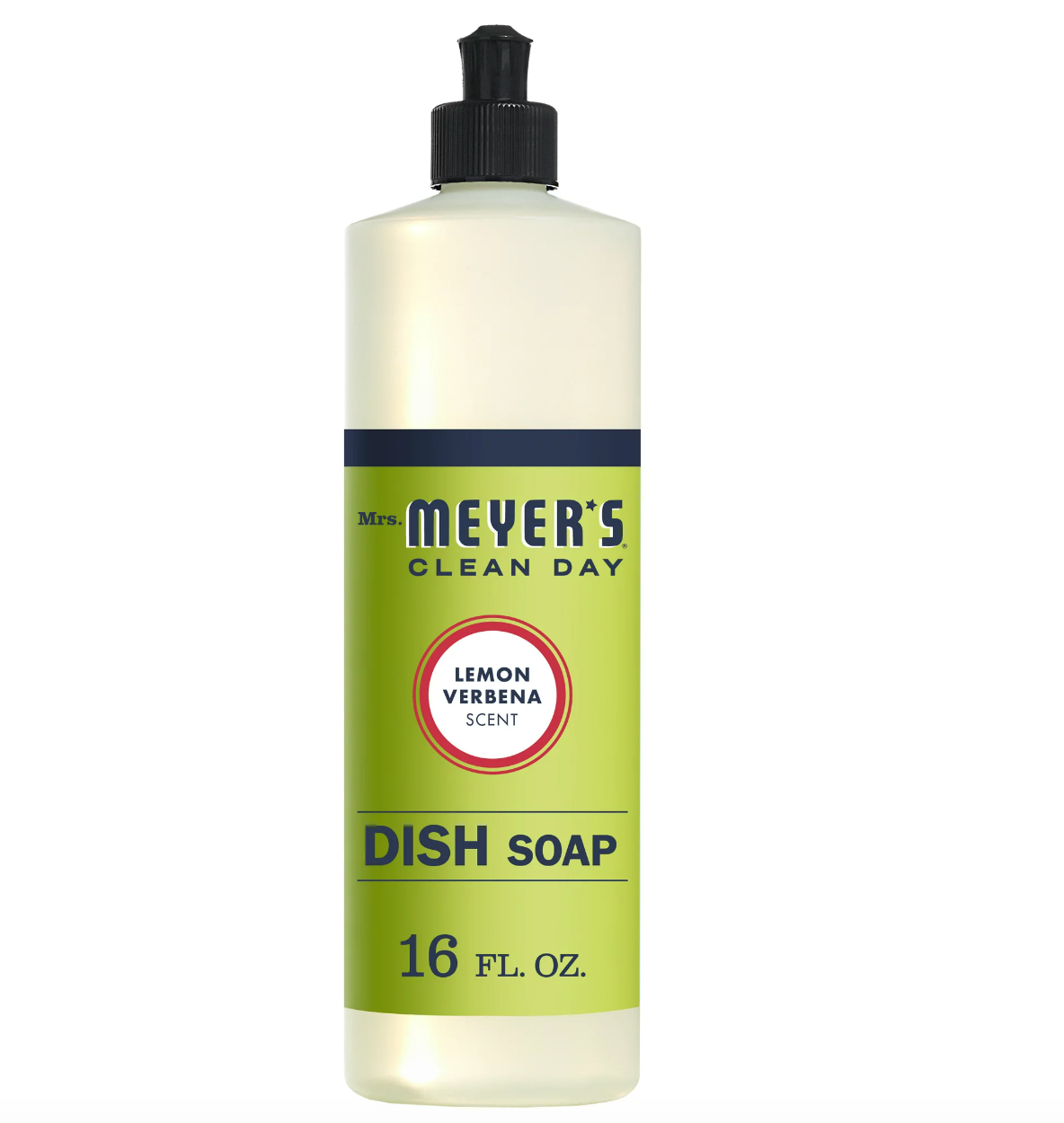 Mrs. Meyer's Clean Dry Dish Soap Lemon Scent, 16 fl oz Bottle