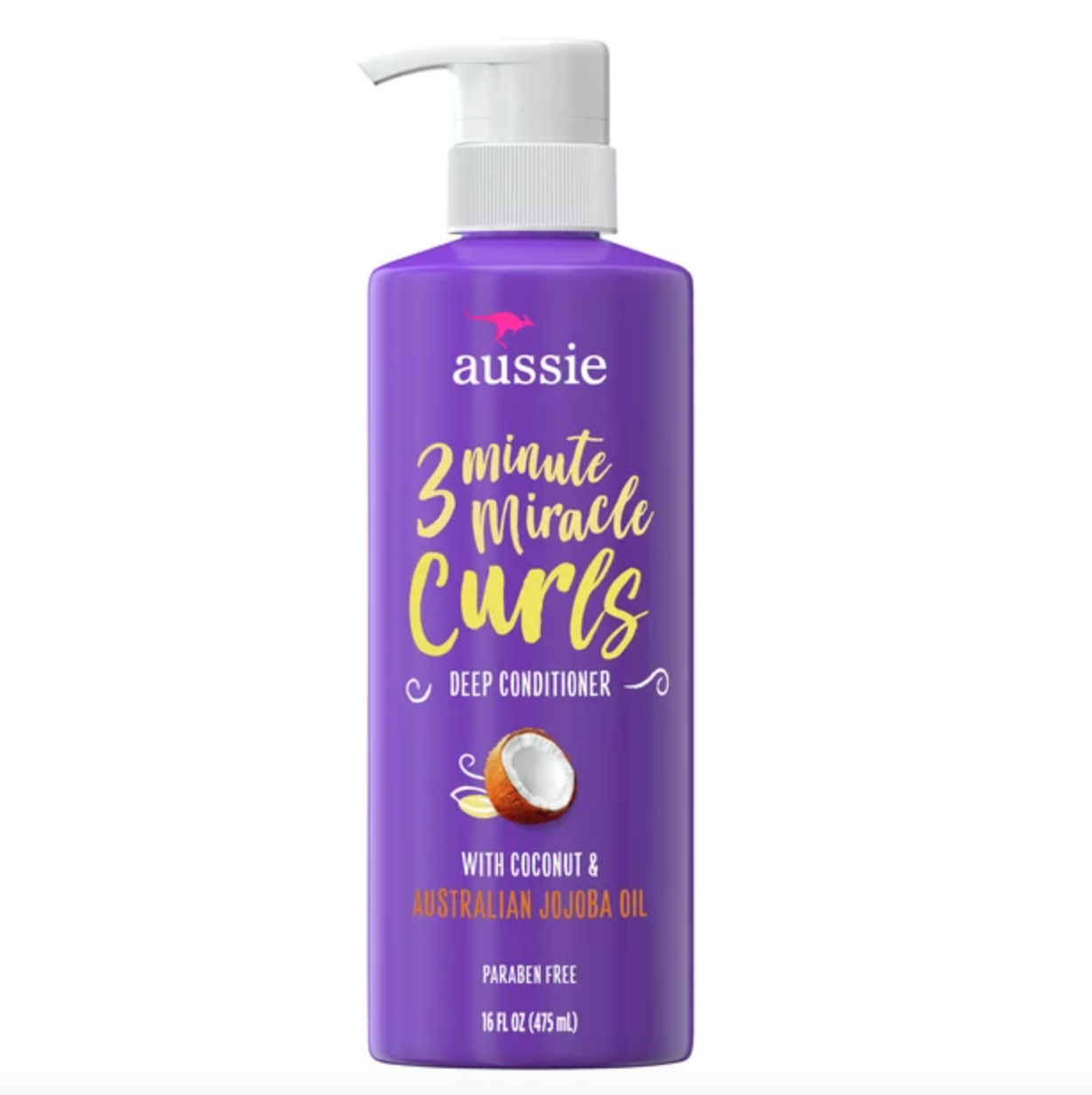 Aussie 3 Minute Miracle Curls Conditioner, for All Hair Types, Paraben Free, 16 fl oz