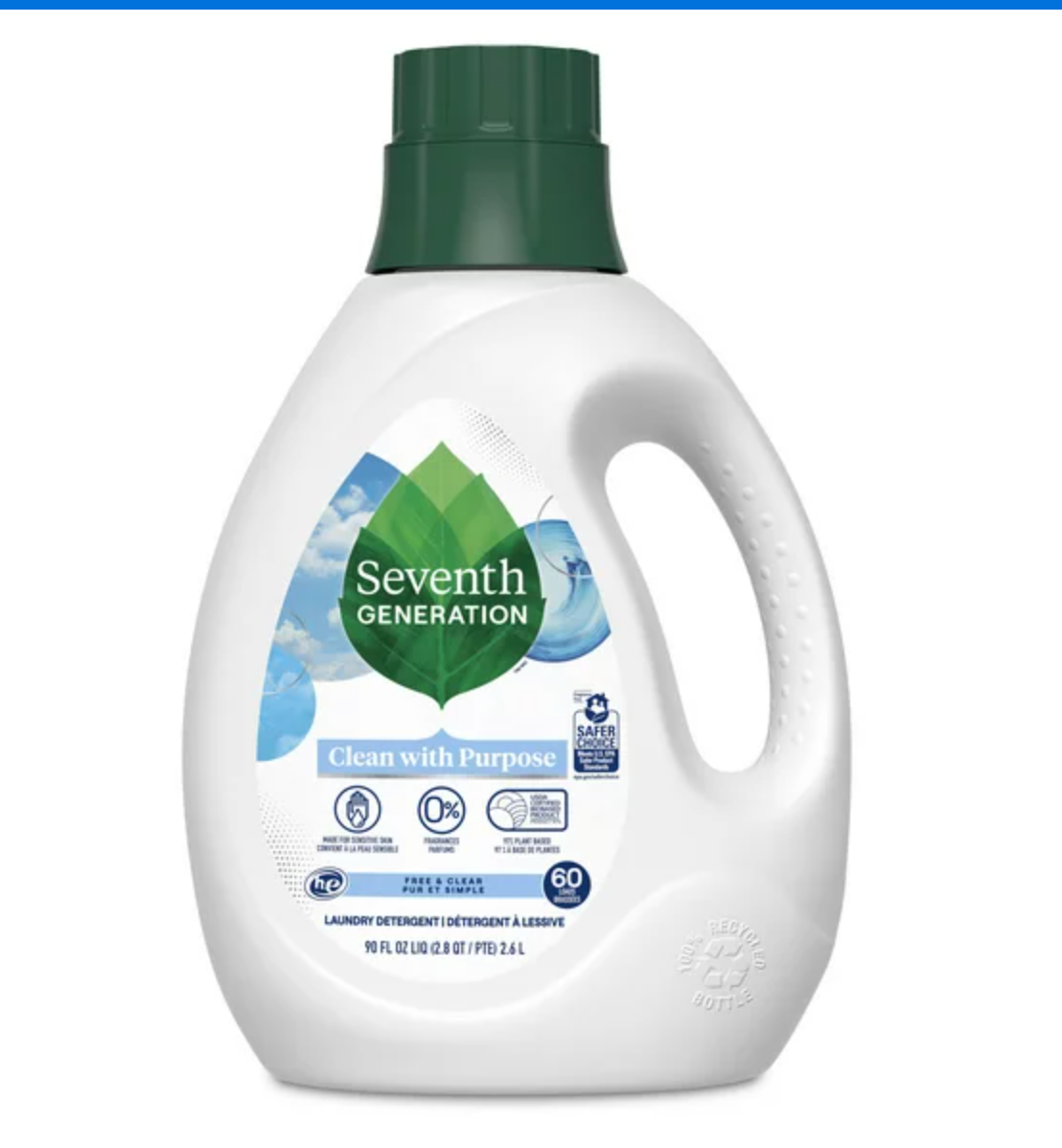 Seventh Generation Free & Clear Liquid Laundry Detergent 90 oz, 1 Count