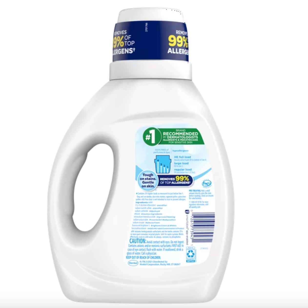 all Liquid Laundry Detergent, Free Clear for Sensitive Skin, 36 Fluid Ounces, 24 Loads