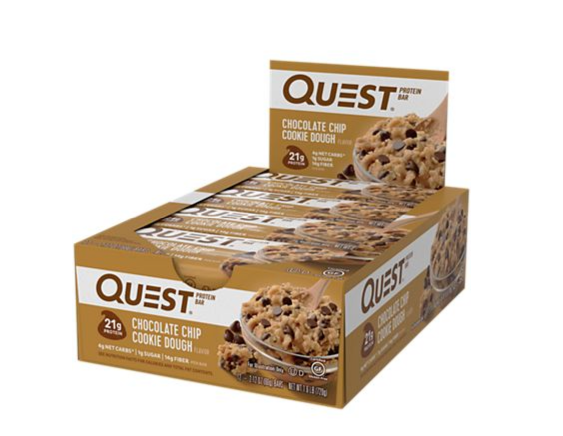 Quest Protein Bar - Chocolate Chip Cookie Dough (12 Bars)