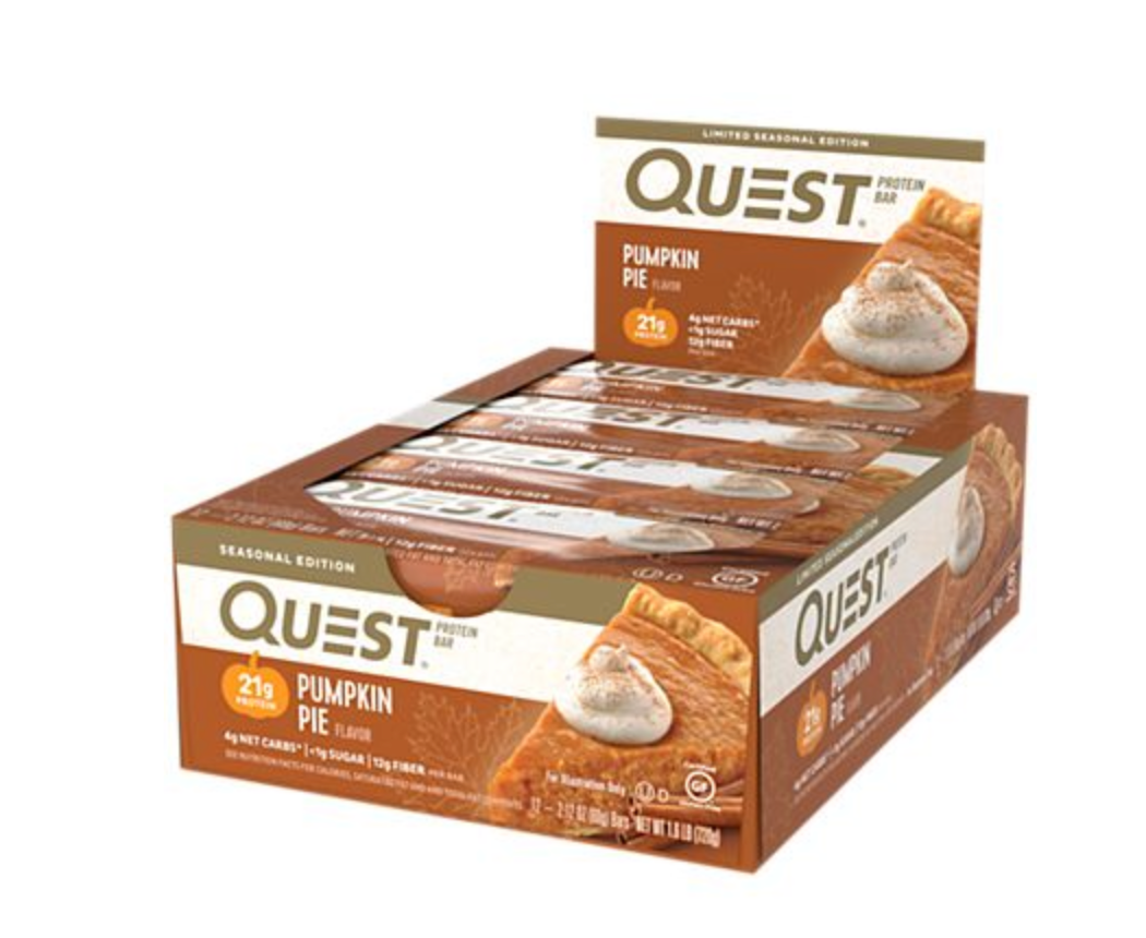 Quest Protein Bar Limited Edition Flavor - Pumpkin Pie (12 Bars)