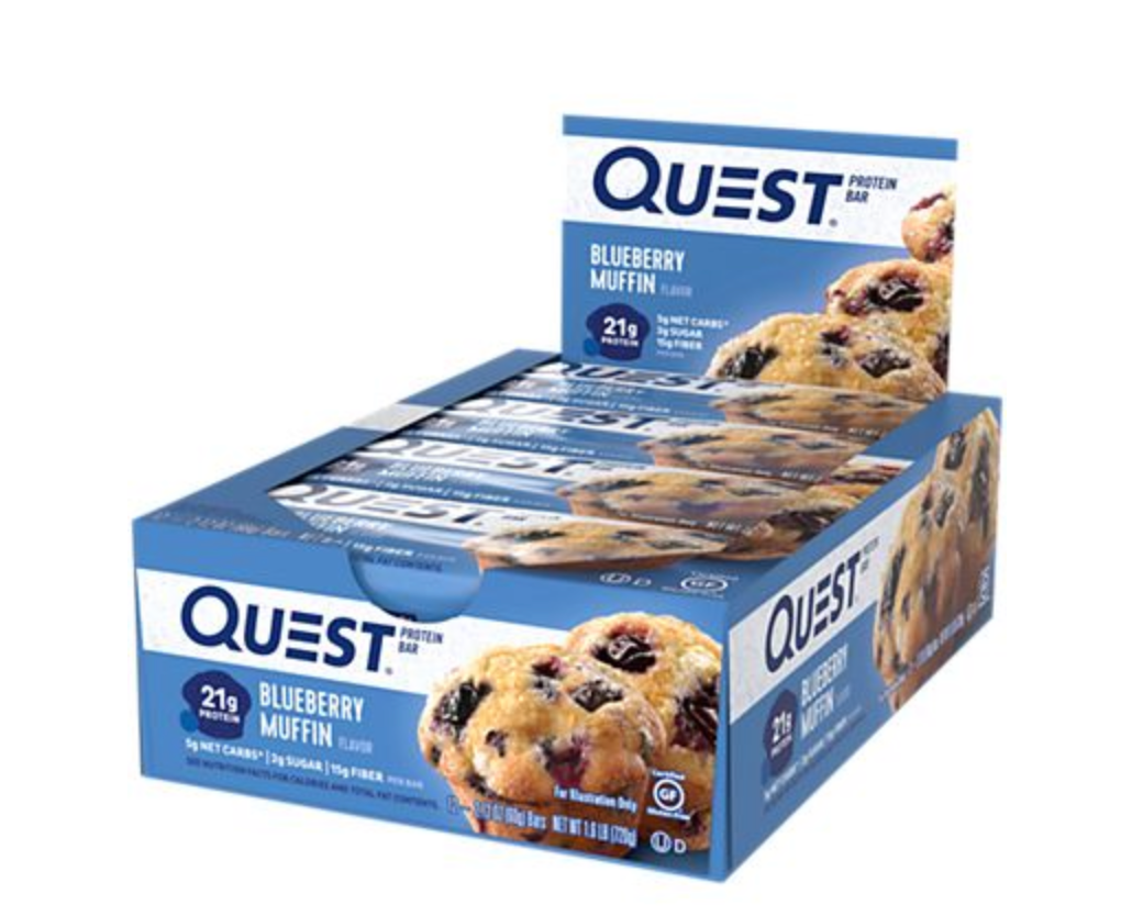 Quest Protein Bar - Blueberry Muffin (12 Bars)