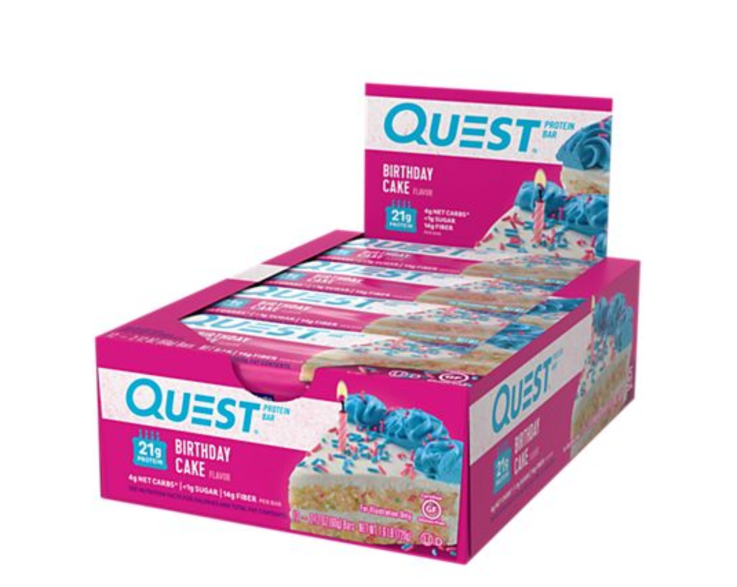 Quest Protein Bar - Birthday Cake (12 Bars)