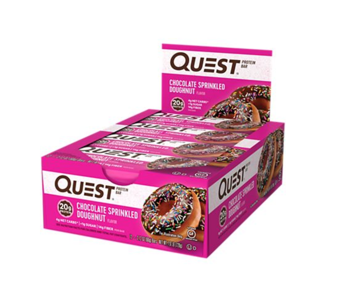 Quest Protein Bar - Chocolate Sprinkled Doughnut (12 Bars)