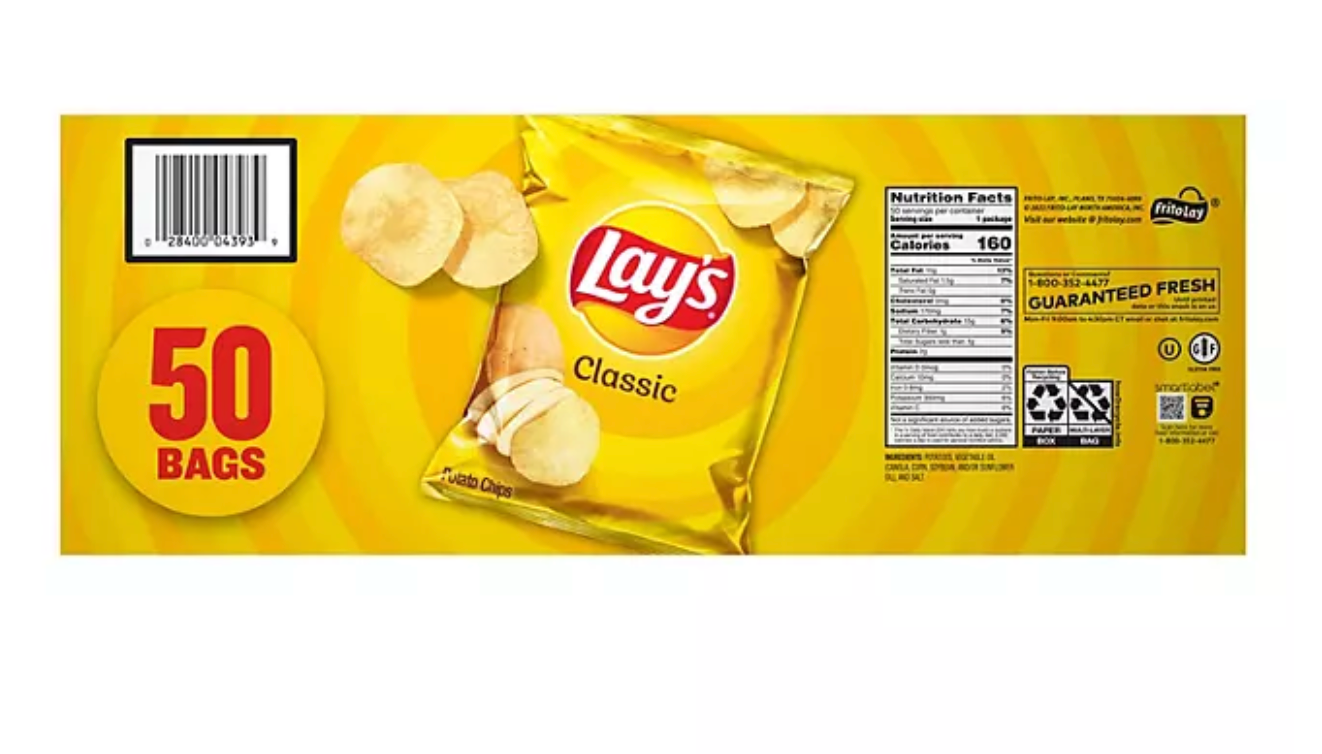 Lay's Classic Potato Chips (1 oz., 50 pk.)