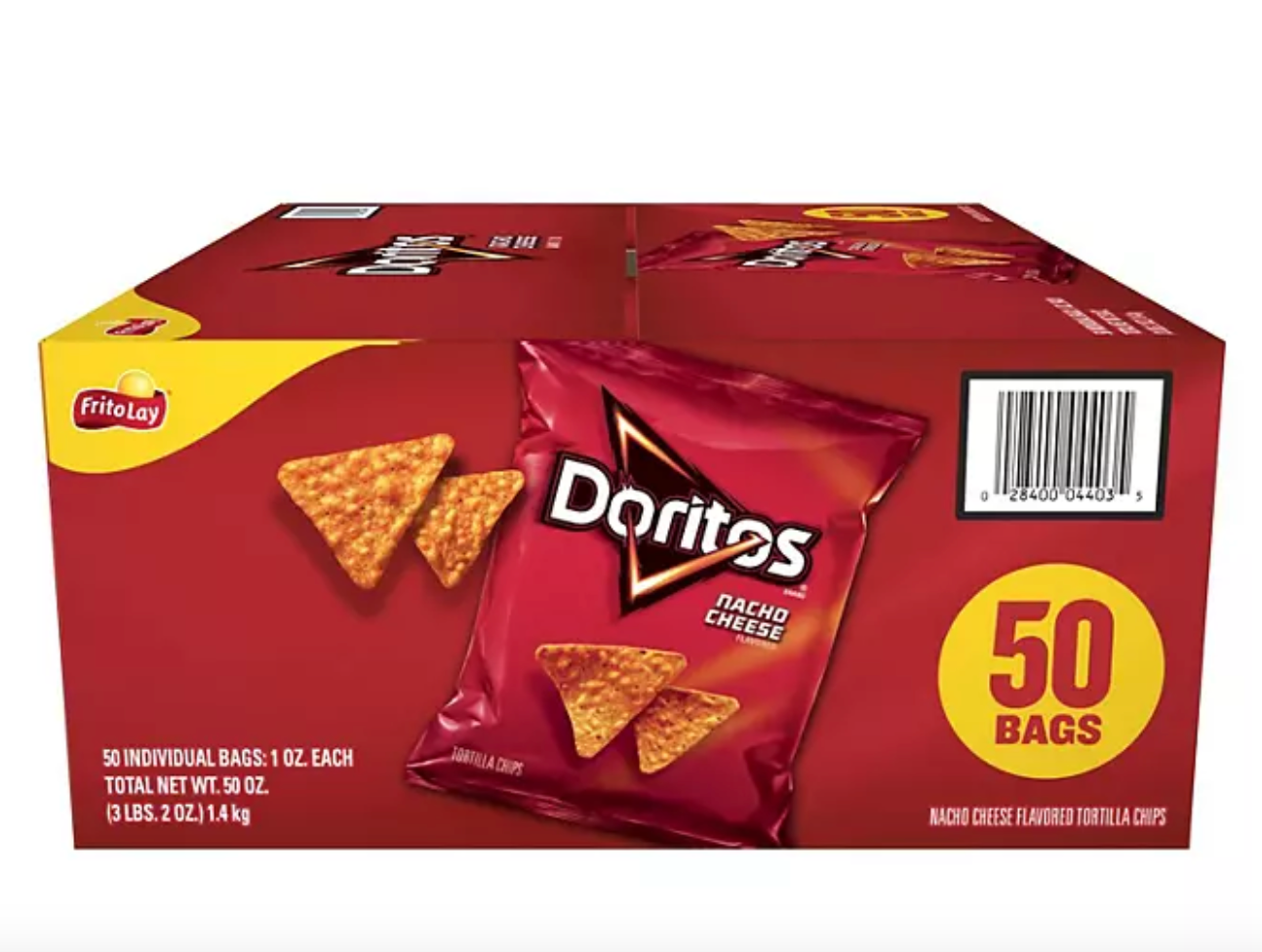 Doritos Nacho Cheese Tortilla Chips, (1 oz., 50 ct.)