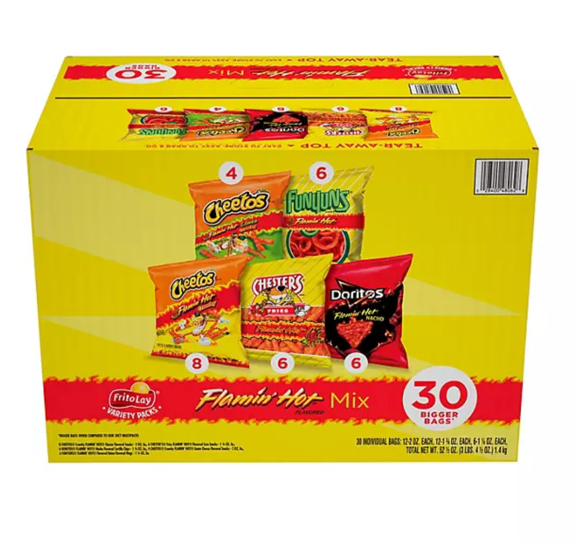 Frito-Lay Flamin' Hot Mix Variety Pack Snacks (30 pk.)