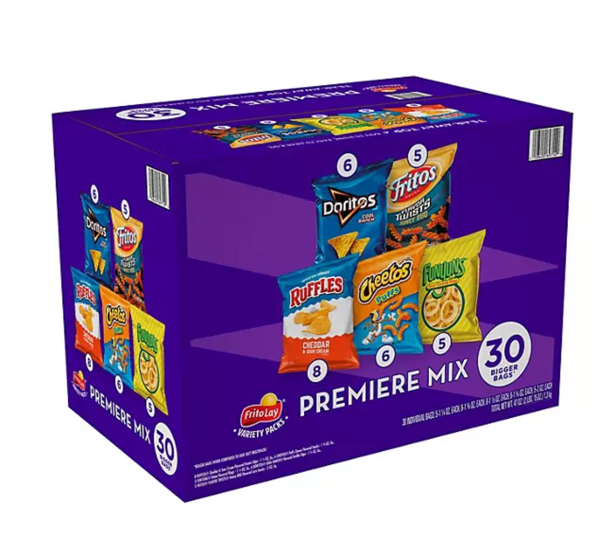 Frito-Lay Premiere Mix Variety Pack Chips and Snacks (30 ct.)