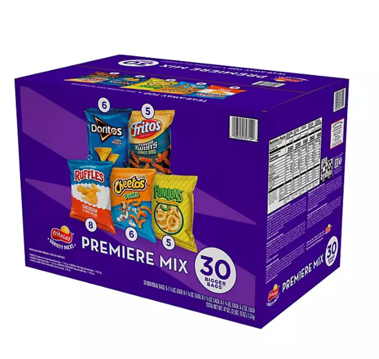 Frito-Lay Premiere Mix Variety Pack Chips and Snacks (30 ct.)