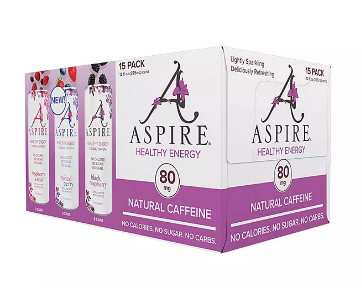 Aspire Healthy Energy Drinks Variety Pack (12 fl. oz., 15 pk.)