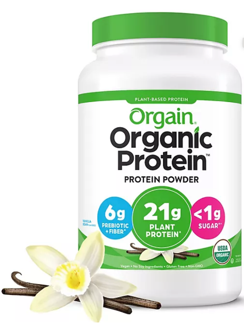 Orgain Organic Protein Plant Based Powder, Vanilla Bean (2.74 lbs.)