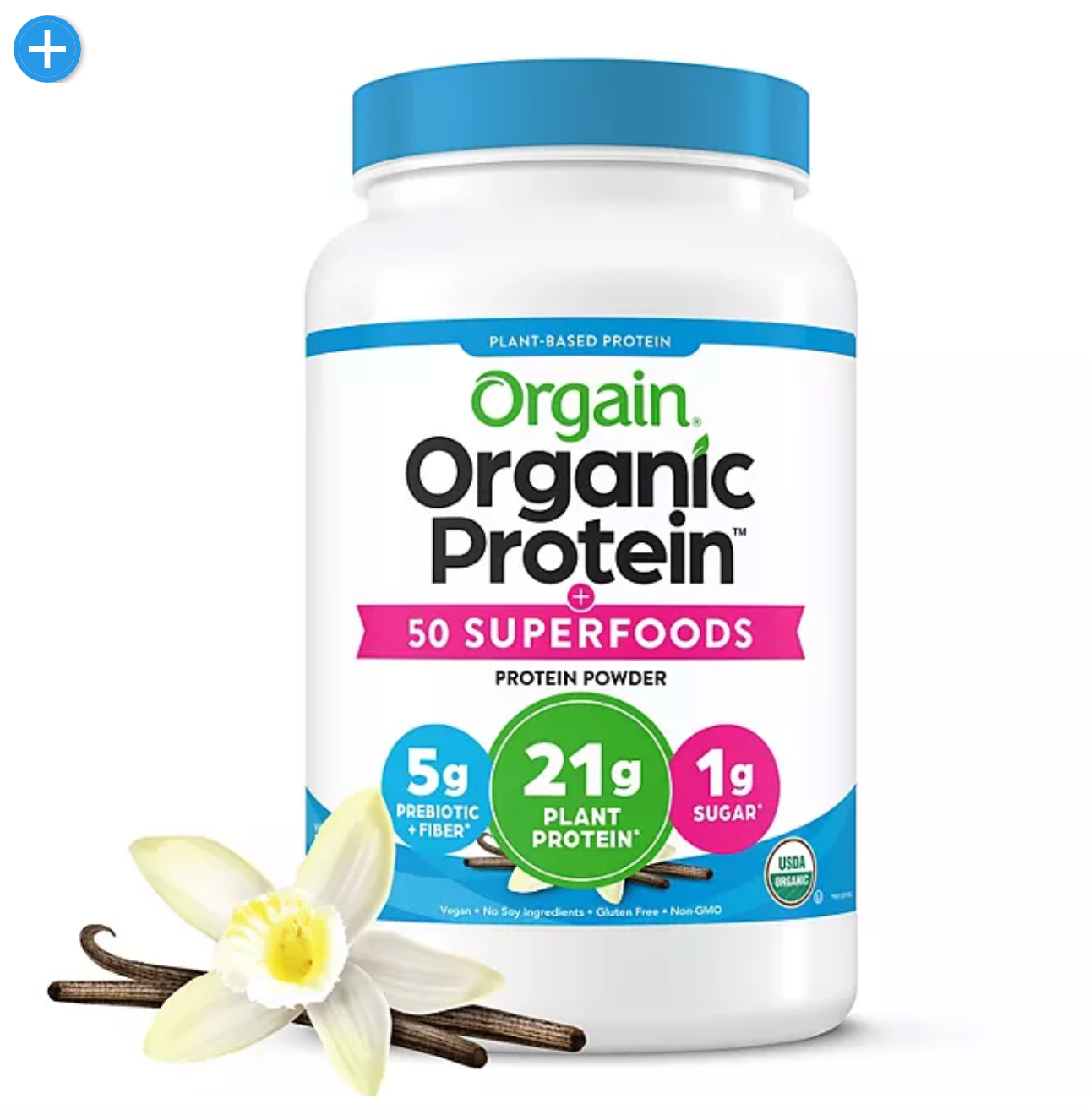 Orgain Organic Protein & Superfoods Plant-Based Protein, Vanilla (2.7 lbs.)