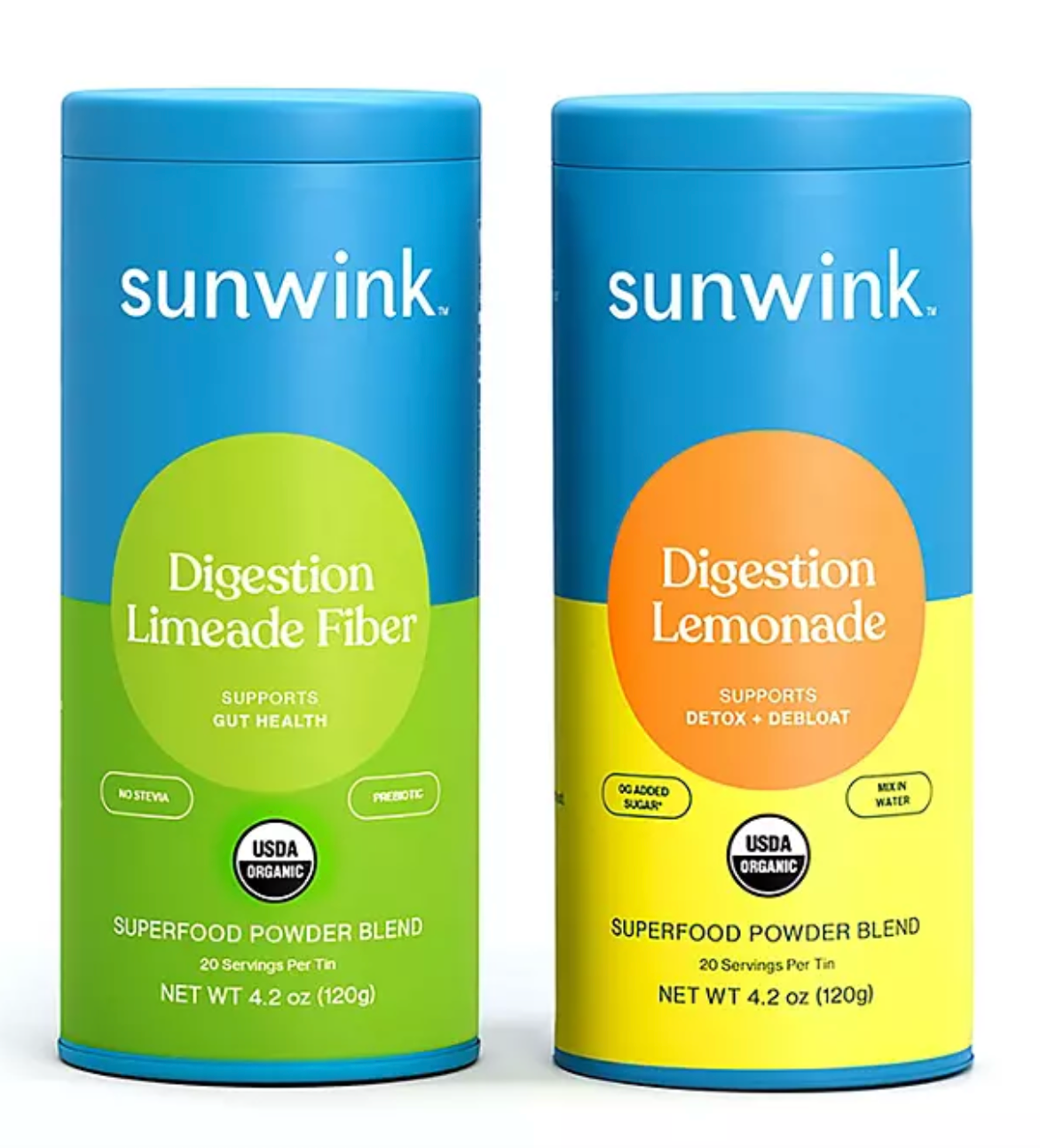 Sunwink Daily Debloat + Fiber Superfood Powder Duo (4.2 oz., 2 pk.)