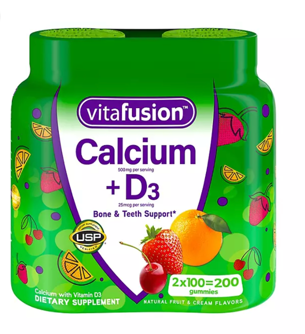 Vitafusion Calcium + D3 Gummies (200 ct.)