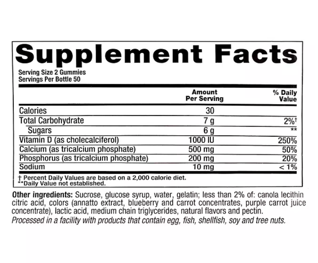 Vitafusion Calcium + D3 Gummies (200 ct.)