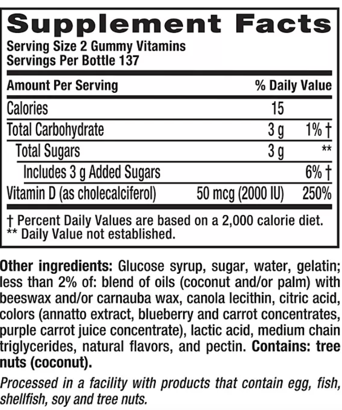 VitaFusion Vitamin D Gummies (275 ct.)