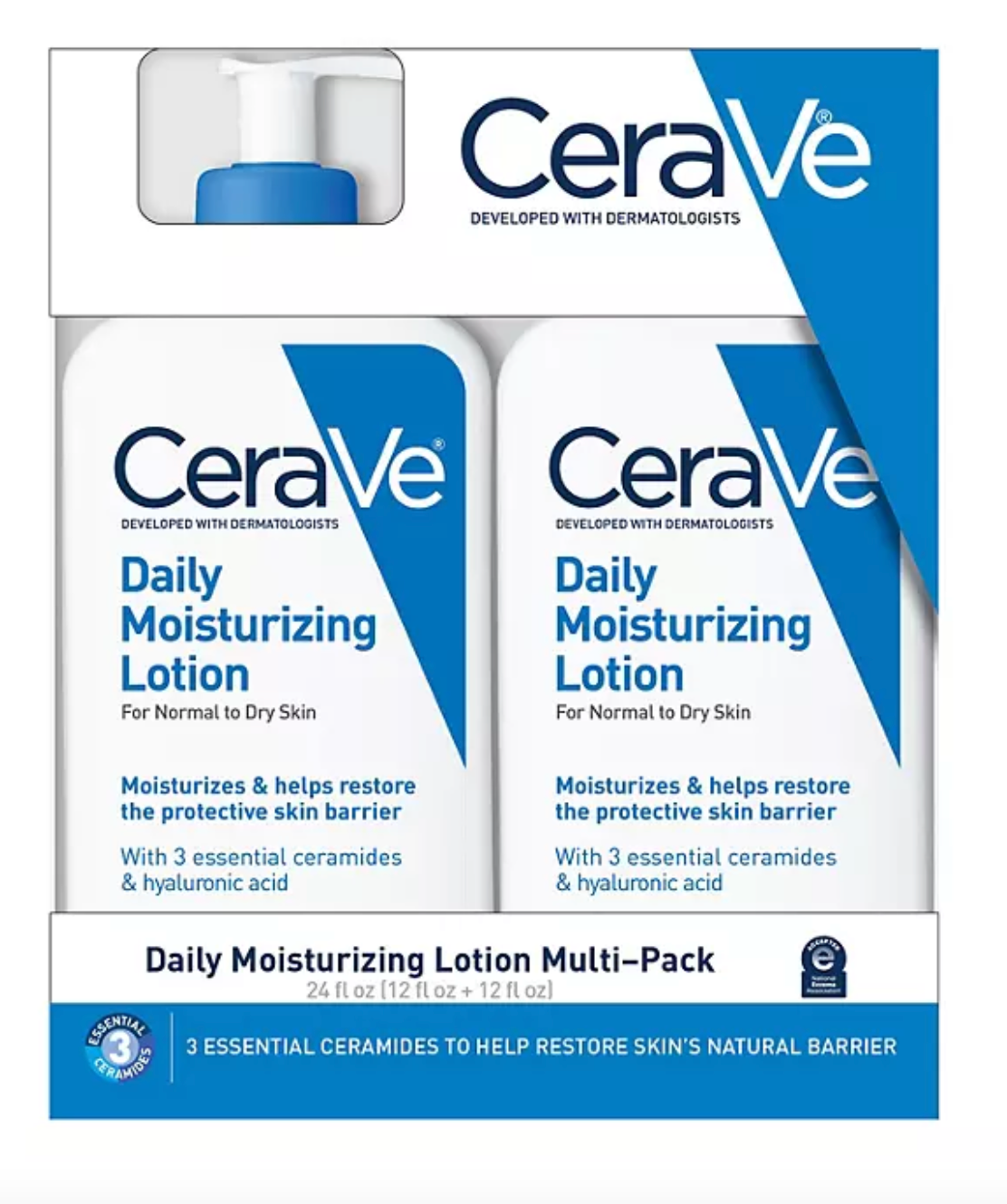 CeraVe Daily Moisturizing Lotion, Normal to Dry Skin (12 fl. oz., 2 pk.)