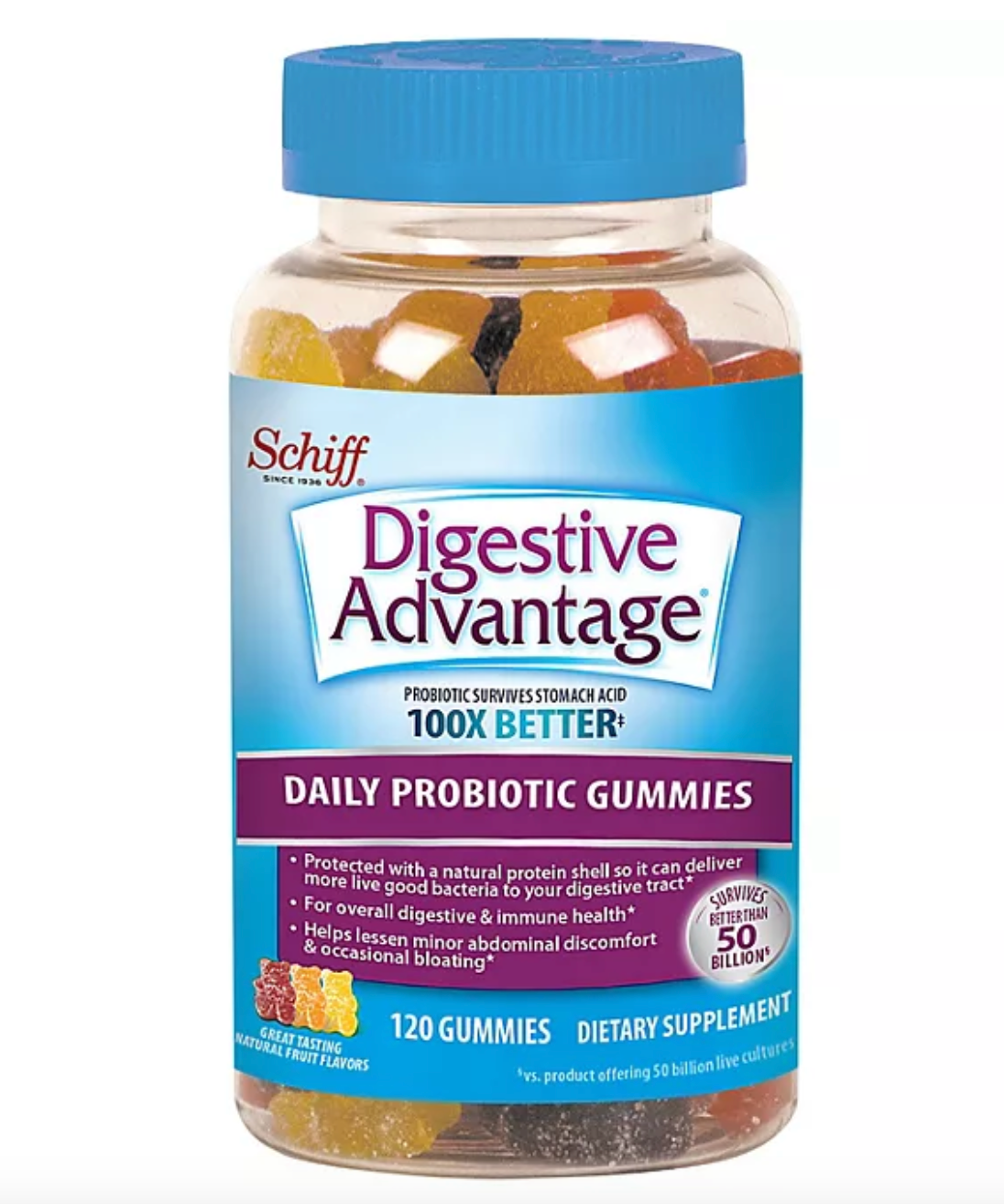 Digestive Advantage Daily Probiotic Gummies (120 ct.).