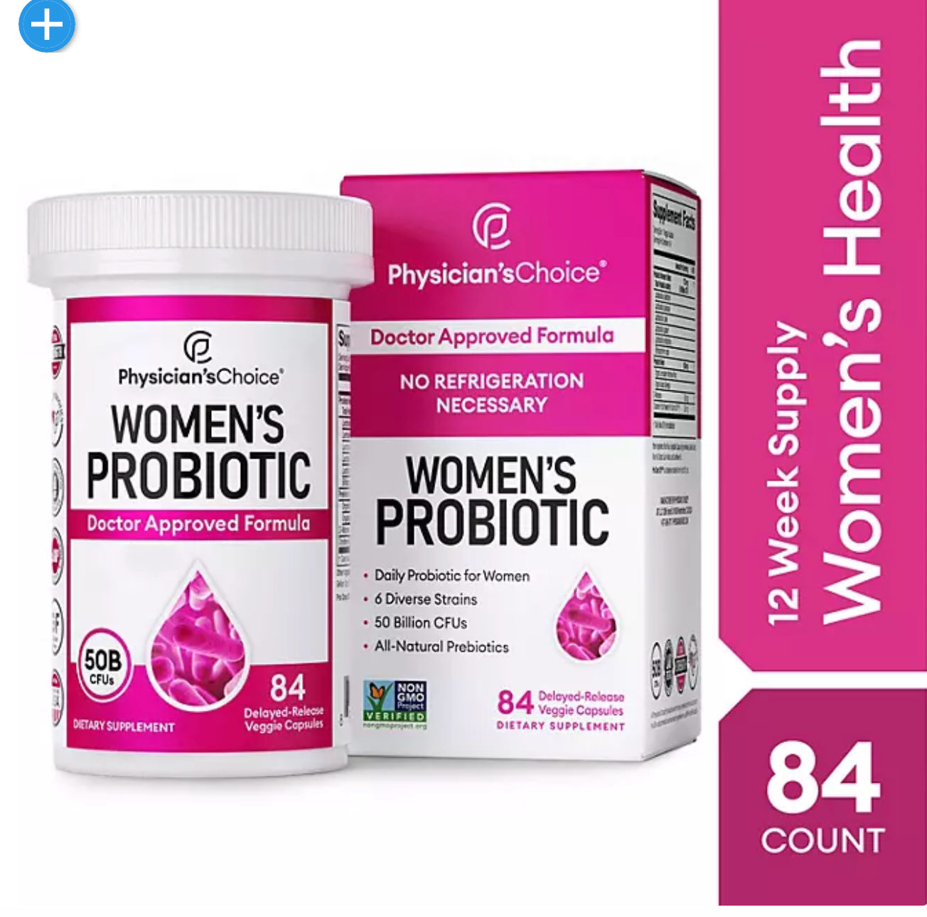 Physician's Choice Women's Probiotic Capsules, 50 Billion CFU (84 ct.)