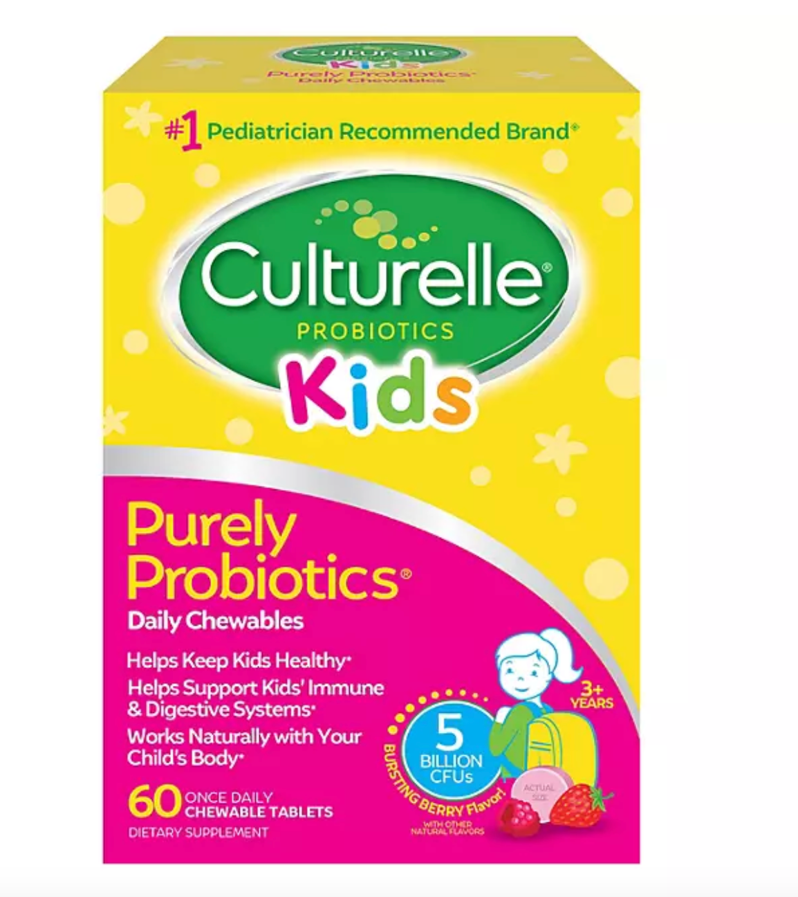 Culturelle Kids Purely Probiotic Daily Chewable Tablets (60 ct.)