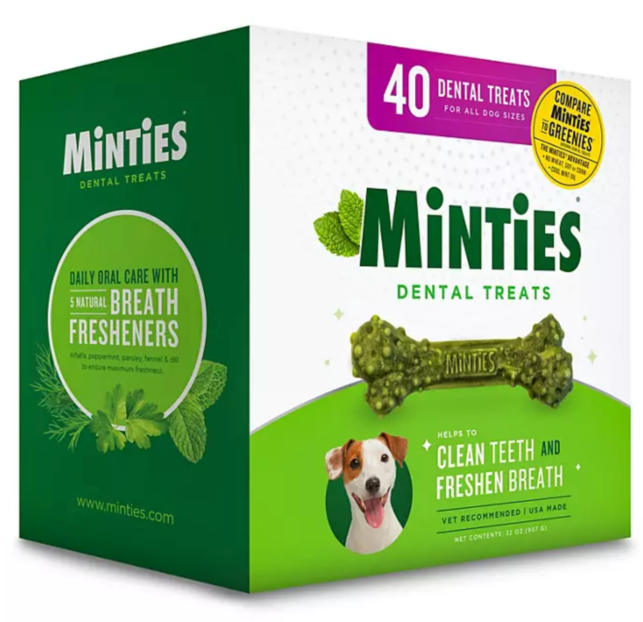 Minties Dental Dog Bone Treats, Maximum Mint (32 oz.)