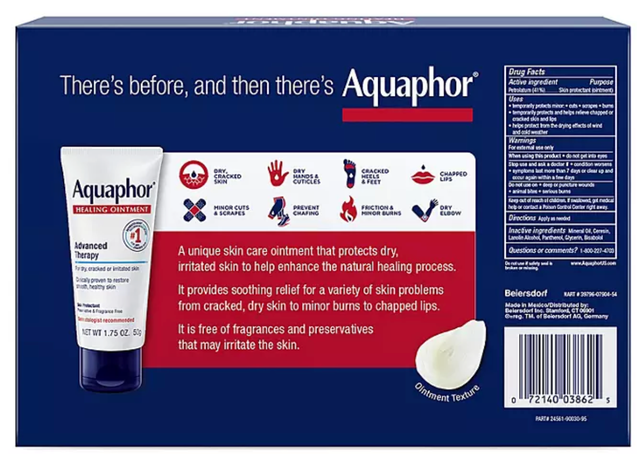 Aquaphor Advanced Therapy Healing Ointment (1.75 oz., 4 pk.)