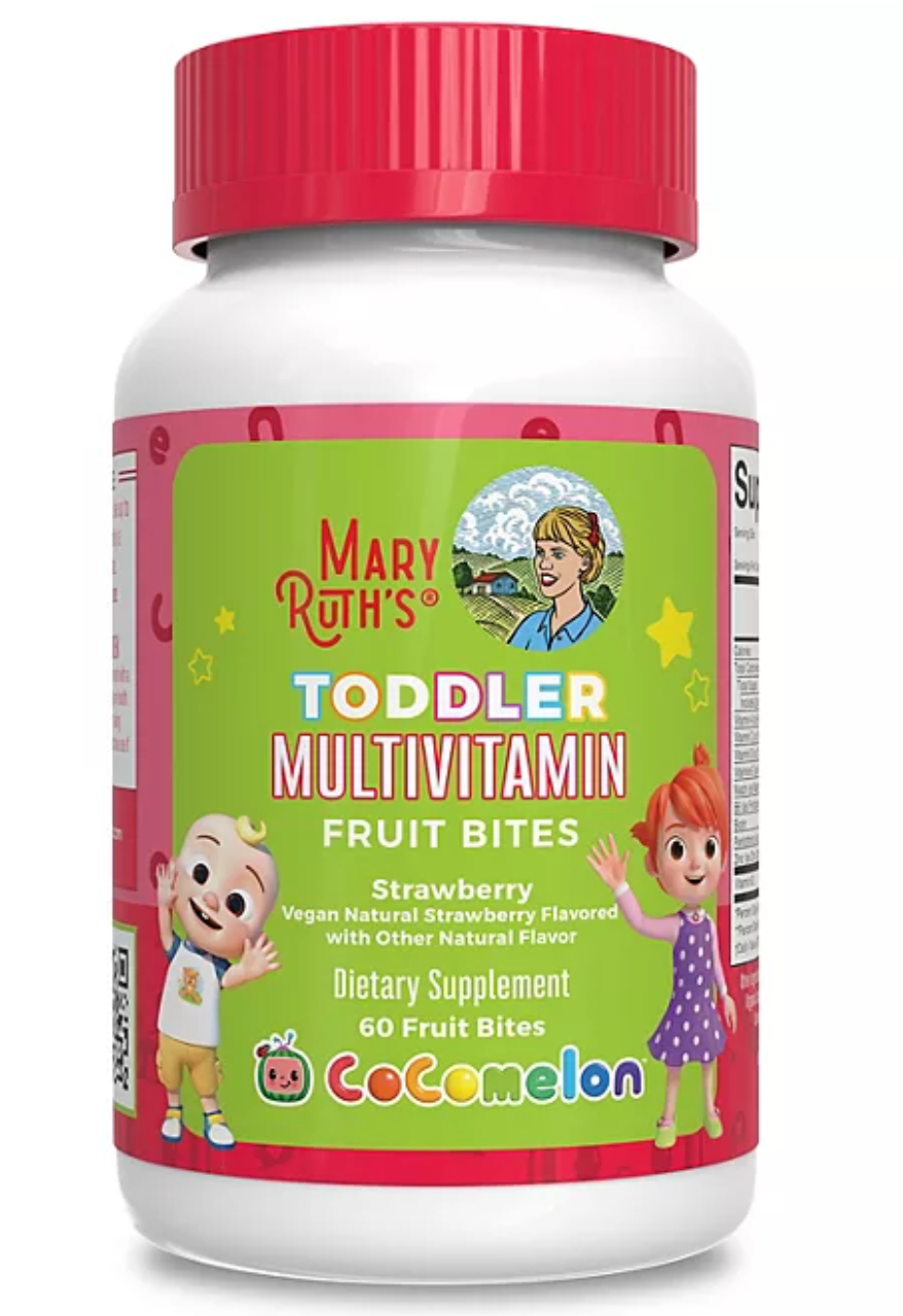 MaryRuth's Organics CoComelon Toddler Multivitamin Fruit Bites, Strawberry (60 ct.)