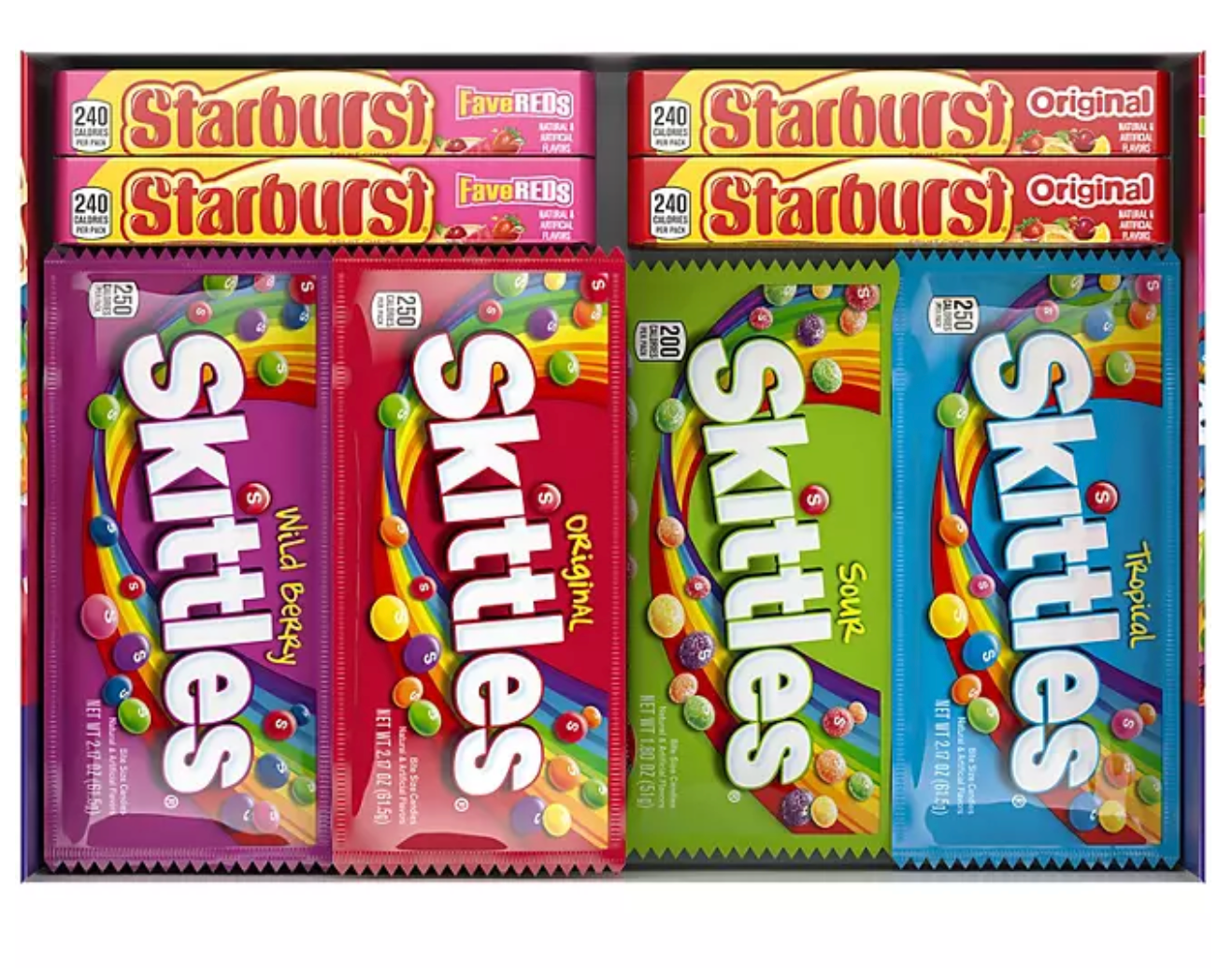 Starburst and Skittles Chewy Candy Variety Box (62.79 oz., 30 ct.)