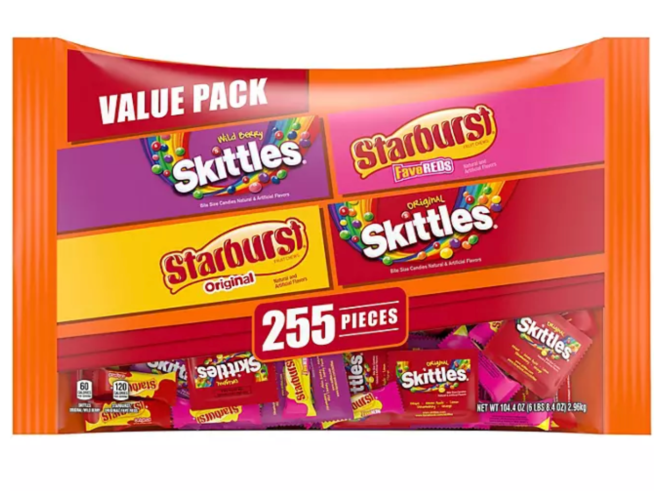 Starburst and Skittles Chewy Candy Assorted Bulk Variety Pack (255 ct., 5.5 lbs.)