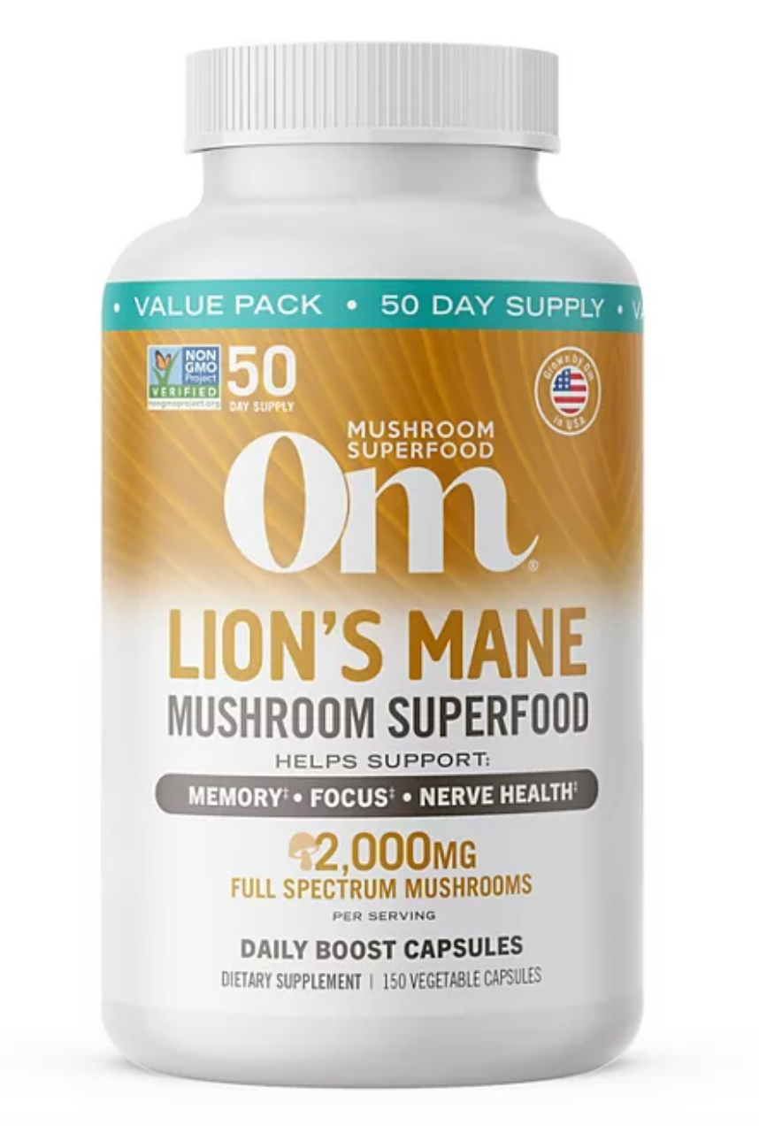 Om Mushroom Superfood Lion's Mane Supplement Capsules 150 ct.