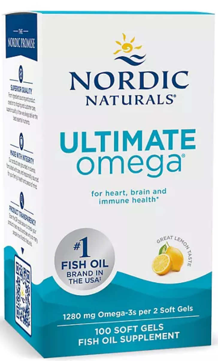 Nordic Naturals Ultimate Omega Softgels 1280 mg Fish Oil 100 ct.