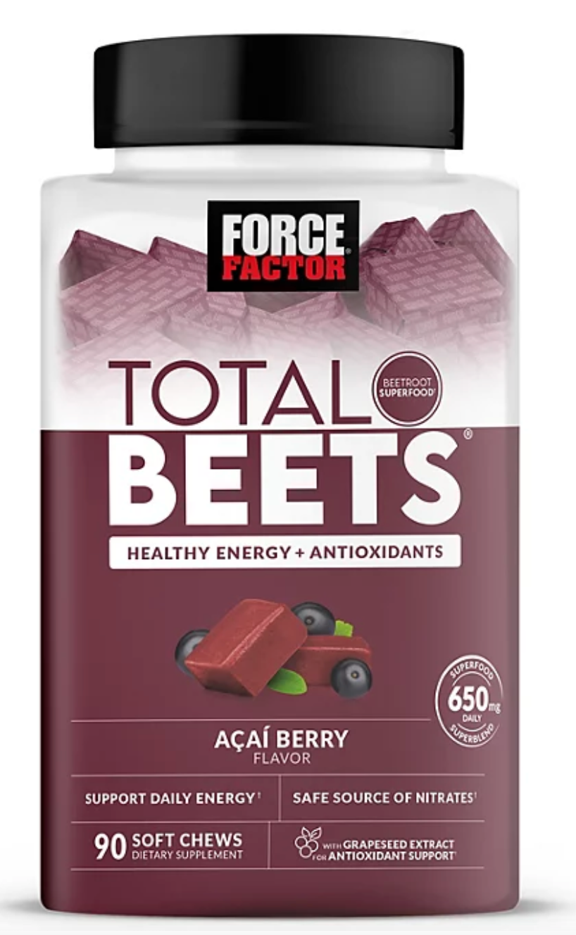 Force Factor Total Beets, Beet Root Superfood Soft Chews, Acai Berry 90 ct.