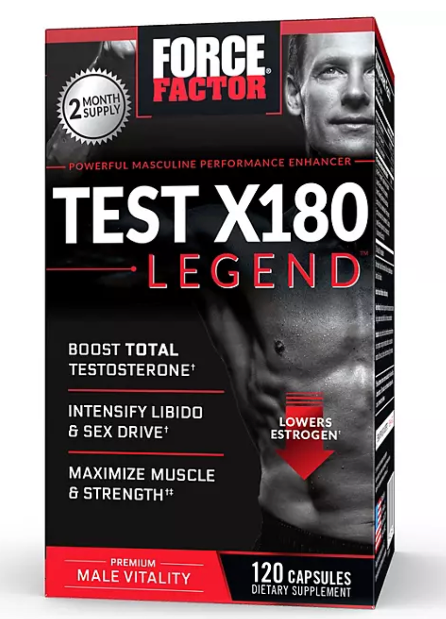 Force Factor Test X180 Legend Testosterone Booster Capsules 120 ct.