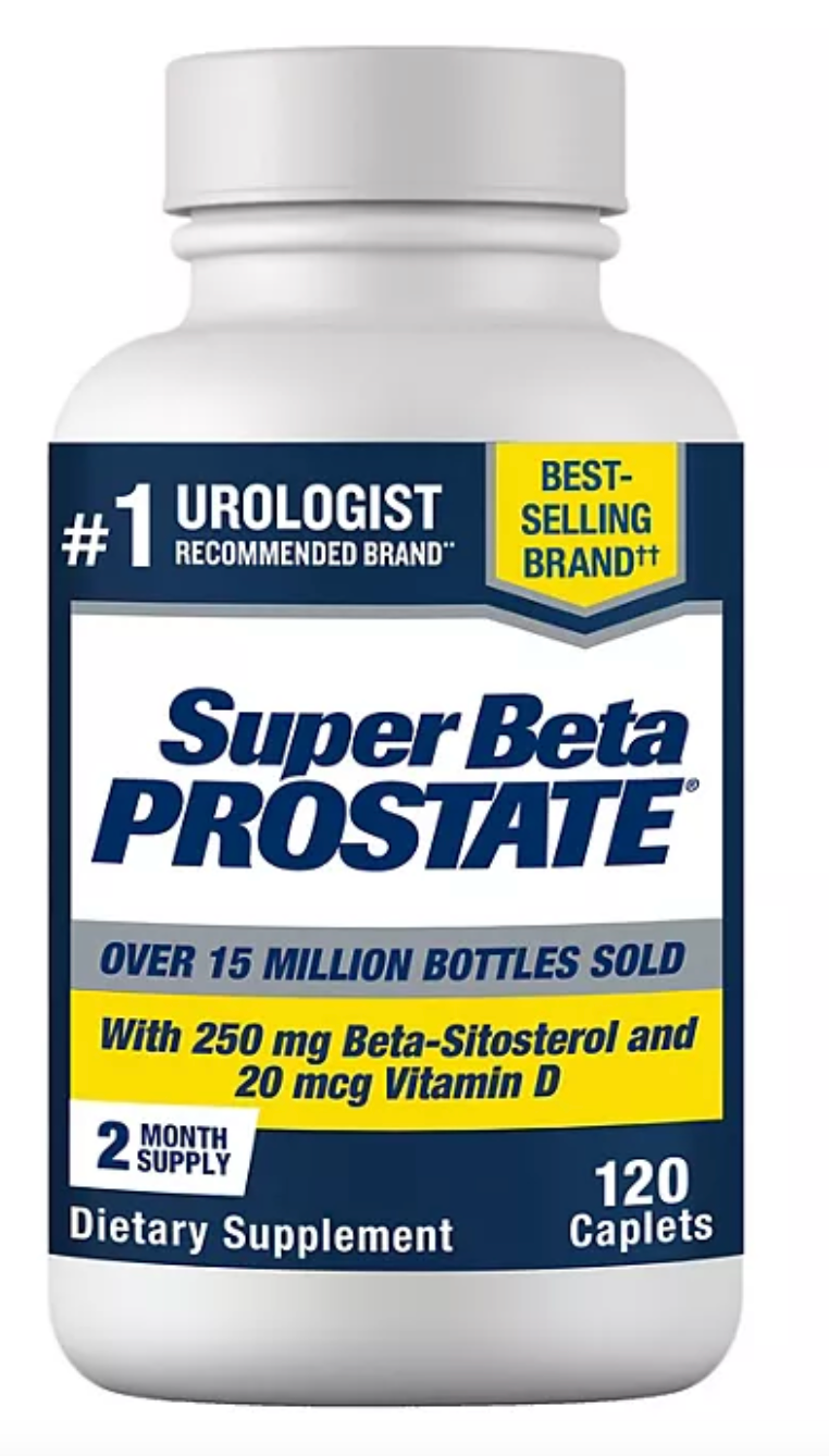 Super Beta Prostate Male Supplement with 250 mg. Beta-Sitosterol Caplets 120 ct.